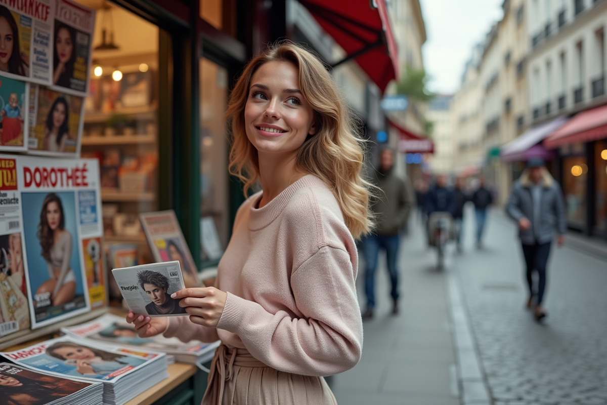 Femme dans la rue près d