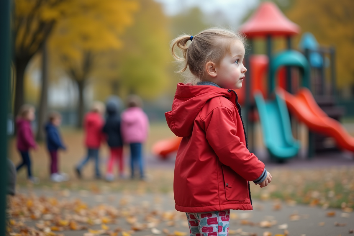 Fille de 4 ans près d