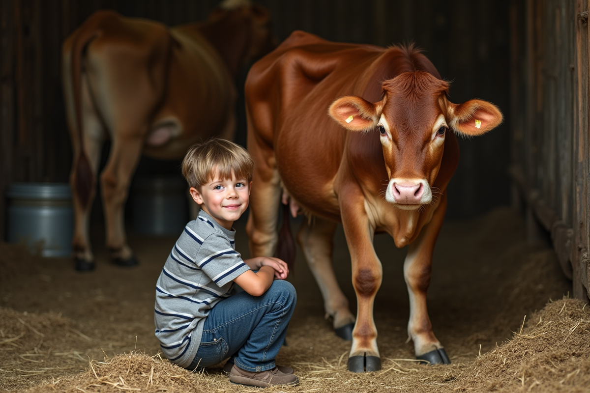 Jeune garçon près d